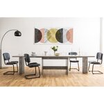 Table a manger extensible de 8 a 12 personnes - Classique - Effet béton structuré - ANCONA - L 160 / 310 x l 90 cm