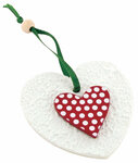 Etiquette Tags en bois coeur 6 x 6 cm 6 pièces