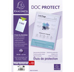 Sachet De 10 Étuis De Protection Simples Pvc Haute Qualité 30/100e - A4 - X 5 - Exacompta