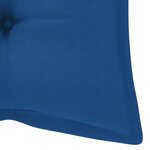 vidaXL Banc de jardin avec coussin bleu 120 cm Bois de teck massif