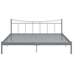vidaXL Cadre de lit Gris Métal 200x200 cm