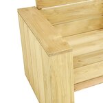 vidaXL Salon de jardin 3 Pièces Bois de pin imprégné