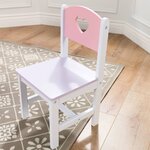 KidKraft Ensemble de table et 2 chaises avec motif de cœur