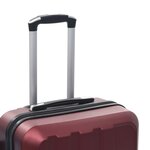 vidaXL Valise rigide 3 Pièces Rouge bordeaux ABS