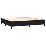 vidaXL Lit à sommier tapissier avec matelas Noir 200x200 cm Tissu