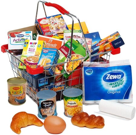 Panier De Courses « Métal » Complément Pour La Boutique Marchande