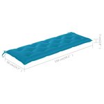 vidaXL Banc de jardin empilable et coussin 159 cm Bois de teck massif