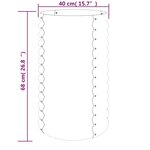 vidaXL Jardinière de jardin Acier enduit de poudre 40x40x68 cm Gris