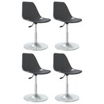 vidaXL Chaises à manger pivotantes lot de 4 gris PP