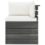 vidaXL Salon palette de jardin 7 Pièces avec coussins Bois de pin massif