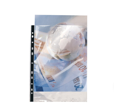 Sachet De 10 Pochettes Perforées Polypropylène Lisse Haute Qualité 9/100e - A4 - X 10 - Exacompta