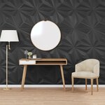 vidaXL Panneaux muraux 12 Pièces noir 50x50 cm EPS 3 m² étoile