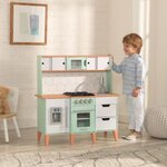 KIDKRAFT Cuisine enfant en bois Mid-Century avec EZ Kraft Assembly