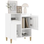 vidaXL Buffet Blanc brillant 60x35x70 cm Bois d'ingénierie