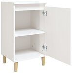 vidaXL Table de chevet blanc brillant 40x35x70 cm bois d’ingénierie