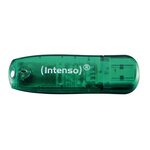 Intenso clé usb 2.0 rainbow line - 8 go vert