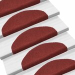vidaXL Tapis autoadhésifs de marches 10 Pièces Rouge 65x21x4cm Aiguilleté