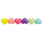 10 Perles cœur 18 mm - pastel
