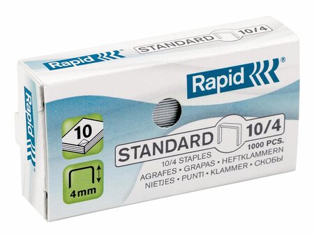 Boîte de 1000 agrafes n° 10/4 mm galva rapid