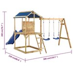 Vidaxl aire de jeux d'extérieur bois de pin imprégné