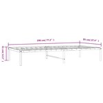 vidaXL Cadre de lit métal blanc 90x190 cm