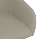 vidaXL Chaise pivotante de salle à manger Gris clair Velours