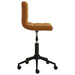 vidaXL Chaises pivotantes à manger lot de 4 marron velours