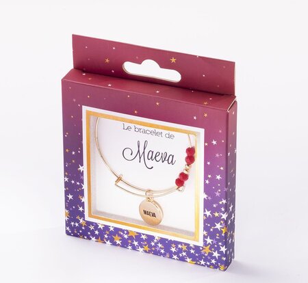 Bracelet maeva avec perles rouges