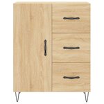 vidaXL Buffet haut Chêne sonoma 69 5x34x180 cm Bois d'ingénierie