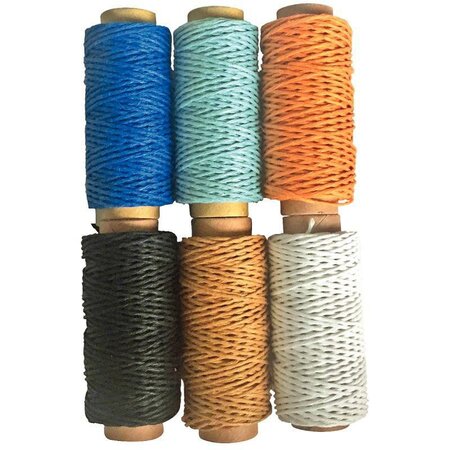 Lot de 6 bobines de 20 m de chanvre nature