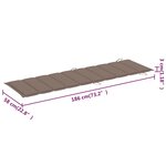 vidaXL Chaise longue à bascule avec coussin Bois de teck solide