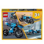 Lego creator 3-en-1 31114 la super moto a construire et a transformer en moto classique ou en moto volante futuriste