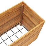 vidaXL Lit surélevé 100x40x55 cm Bois massif de teck et acier