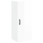 vidaXL Buffet haut Blanc brillant 34 5x34x180 cm Bois d'ingénierie