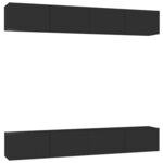 vidaXL Meubles TV 4 Pièces Noir 100x30x30 cm Aggloméré