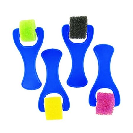 Lot de 4 rouleaux mousse à crépir en 25 mm (4 formes différentes de mousse) CLÉOPÂTRE