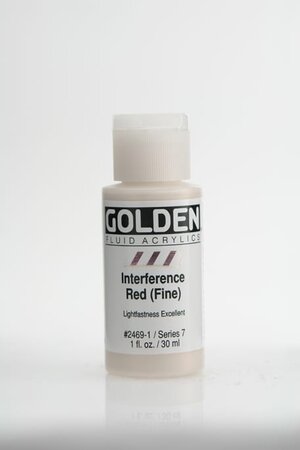 Peinture Acrylic FLUIDS Golden VII 30ml Interference Rouge fin