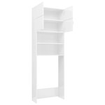 vidaXL Meuble de machine à laver Blanc brillant 64x25 5x190 cm