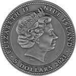 Pièce de monnaie en Argent 5 Dollars g 62.2 (2 oz) Millésime 2021 GUAN YU