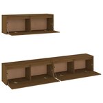 vidaXL Meubles TV 3 Pièces Marron miel Bois massif de pin