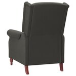 vidaXL Fauteuil inclinable de massage Gris foncé Tissu