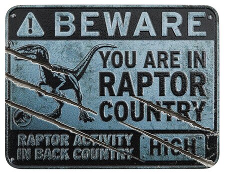 RAPTOR COUNTRY SIGN Jurassic World Dominion 2 onces argent monnaie 5 Dollars Niue 2022