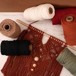 Coton Câblé Recyclé Idéal pour macramé et suspension Ecru