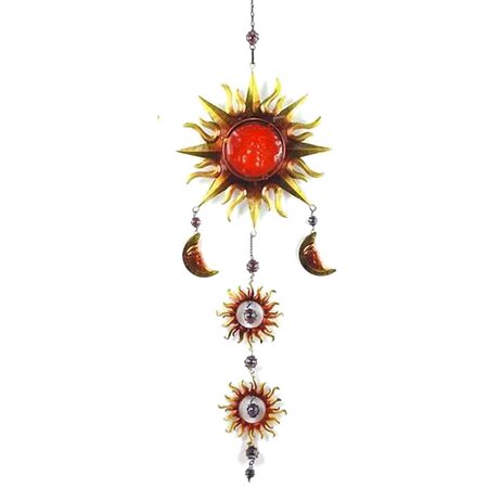 Mobile soleils et lunes 85 cm - rouge
