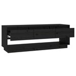 vidaXL Meuble TV Noir 110 5x34x40 cm Bois de pin massif