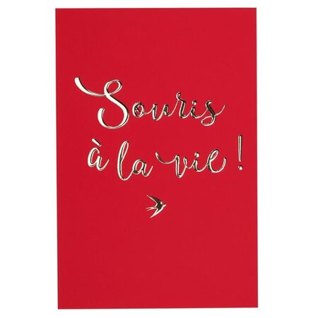 Carte souris à la vie lettres dorées - draeger paris