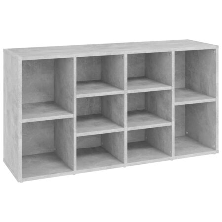 vidaXL Banc à chaussures Gris béton 103x30x54 5 cm Aggloméré