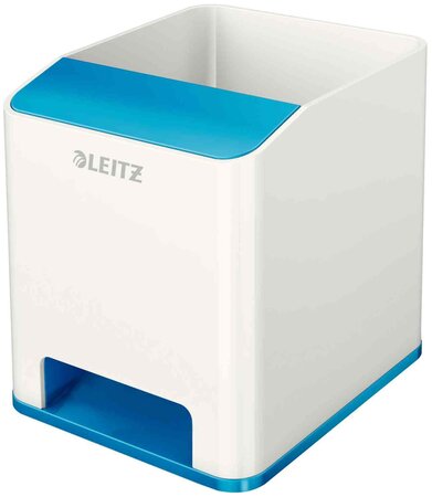 Pot à crayons sound wow duo colour  2 compartiments  bleu leitz