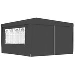 vidaXL Tente de réception et parois latérales 4x4 m Anthracite 90 g/m²