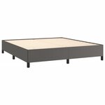 vidaXL Cadre de lit Gris 160x200 cm Similicuir
